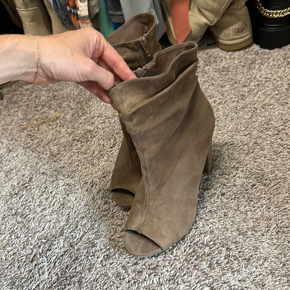 Wild diva open toe booties